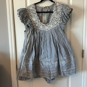 Free People embroidered bubble romper
